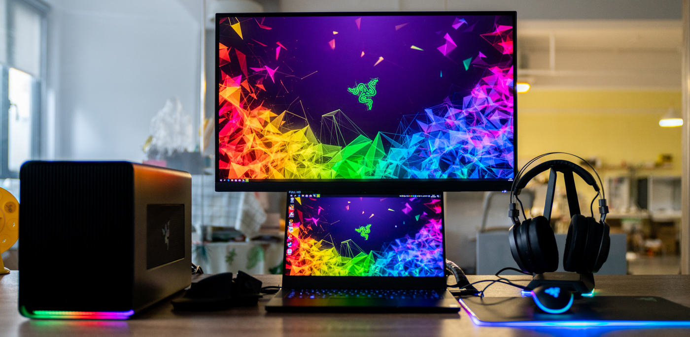 雷蛇razer战核x幻彩版显卡扩展坞,雷蛇战核x连接外置显示器