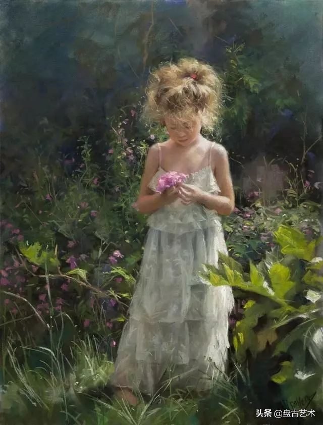 西班牙画家画美女的炉火纯青技法——盘古艺术油画