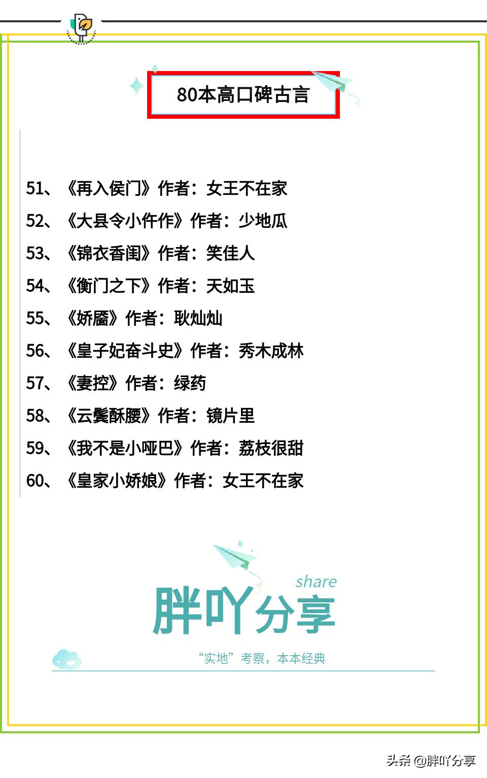 强烈推荐100篇古言甜宠文先婚后爱,好看高质量的古言甜宠文推荐