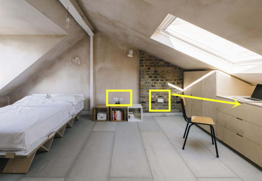 阁楼斜顶书柜设计,阁楼定制书柜