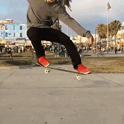 滑板kickflip教学,滑板尖翻之前可以做的动作