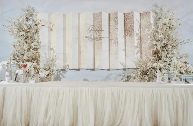 纯净婚礼布置,艺术极简婚礼主题设计