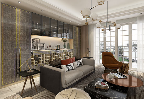 定制客厅装修效果图,客厅家居定制