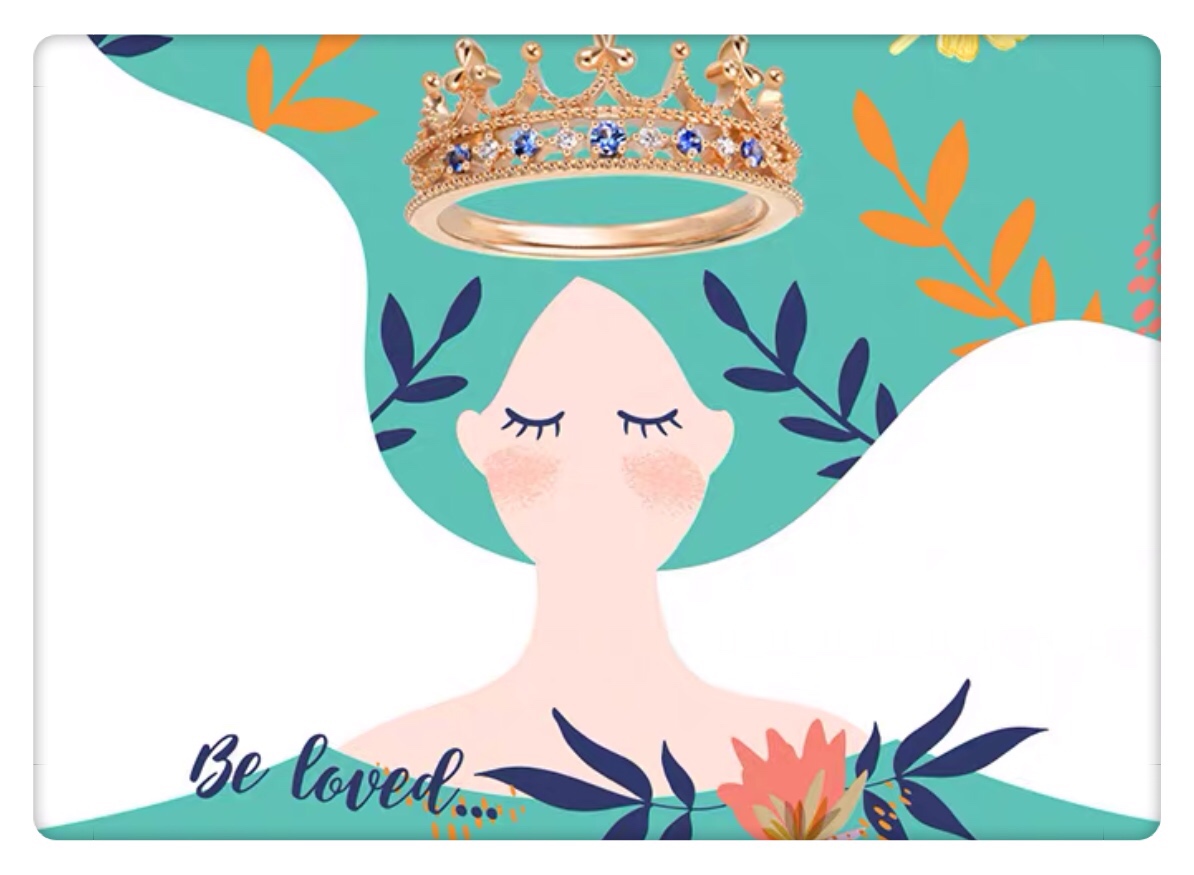 18k玫瑰金戒指皇冠二合一,黄金戒指粗点女款时尚个性