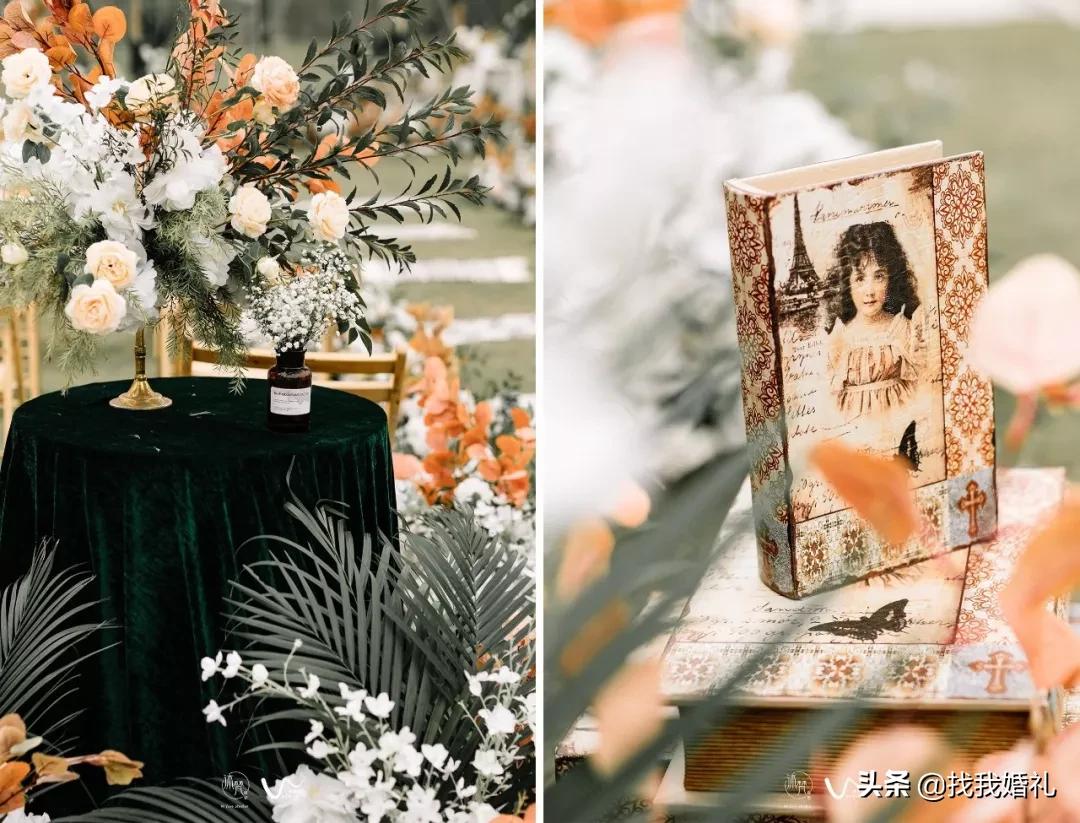 极简西式婚礼户外布置,法式复古婚礼户外效果