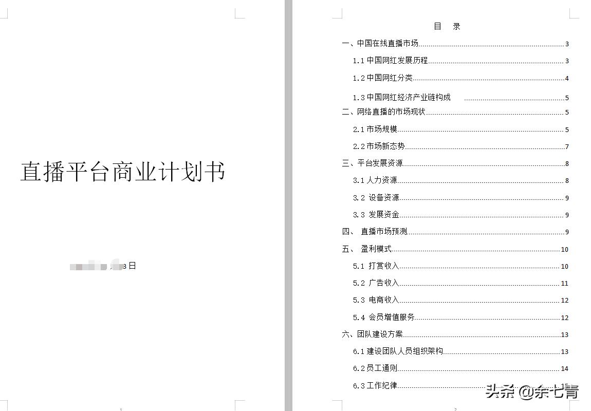 2023创业计划书,创业项目计划书20页图片