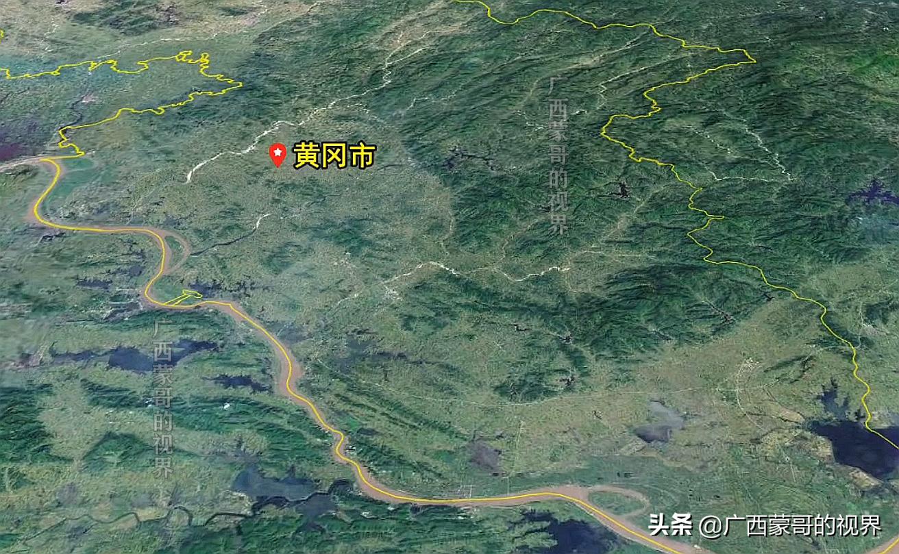 卫星图看：湖北黄冈市，黄冈的考题为什么出名，你做过吗