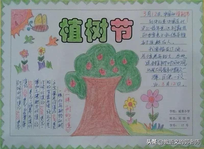 3.12植树节手抄报模板,植树节手抄报素材分享