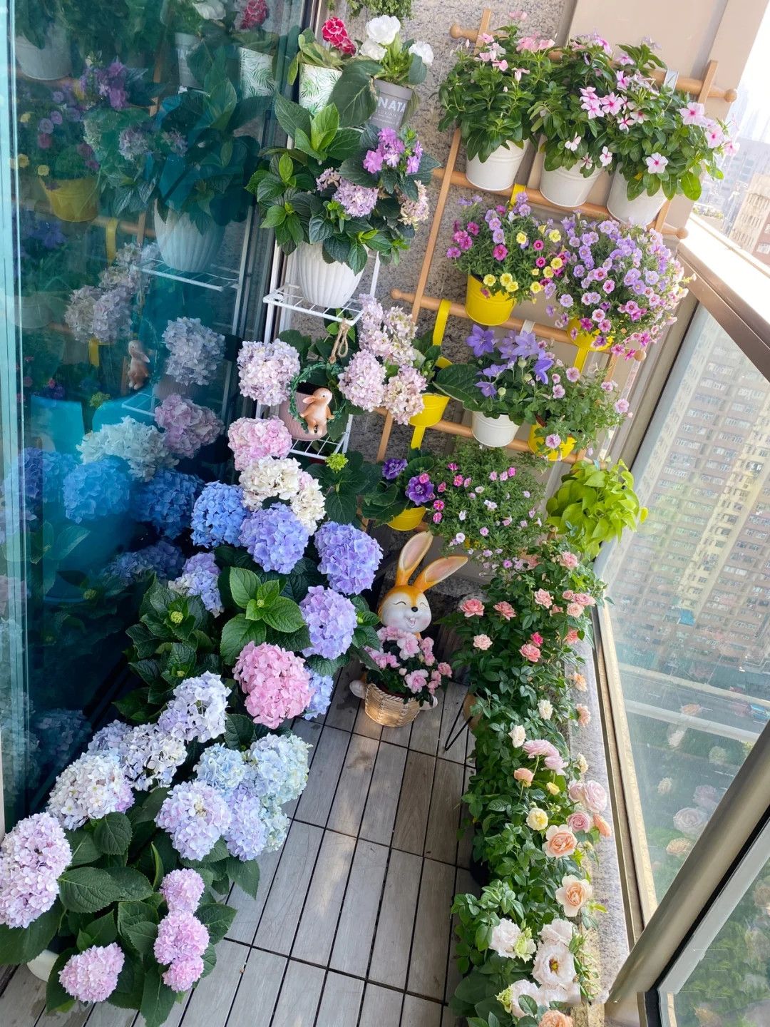 阳台造景花园简单,阳台花池种菜设计