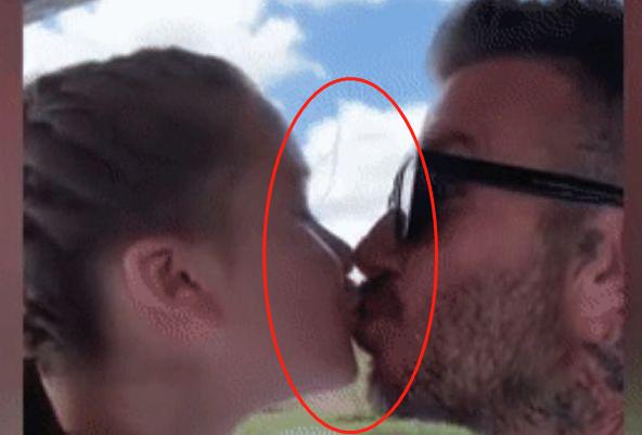 贝克汉姆和父女,贝克汉姆父女互动