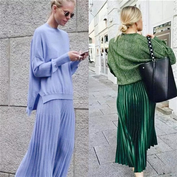 40岁女人穿毛衣搭配什么裤子,50岁女人毛衣配裙子的经典搭配