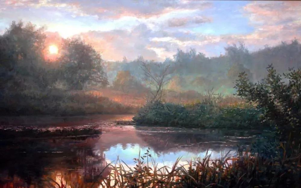 世界著名大师花卉油画,油画漂亮风景画