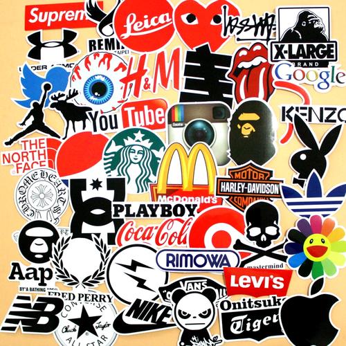 一身logo的人,一身品牌logo的人