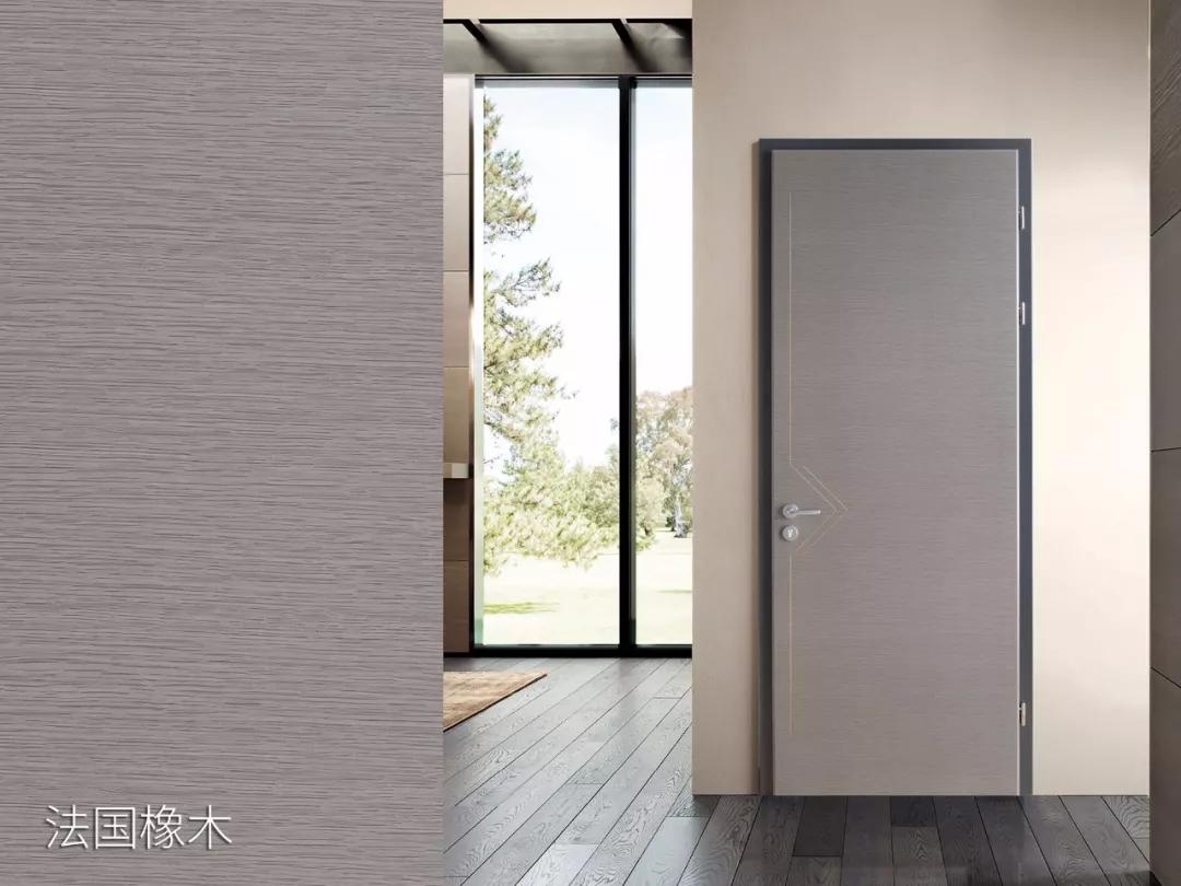 木门让生活回归简单本真的态度,原木风木门加线条