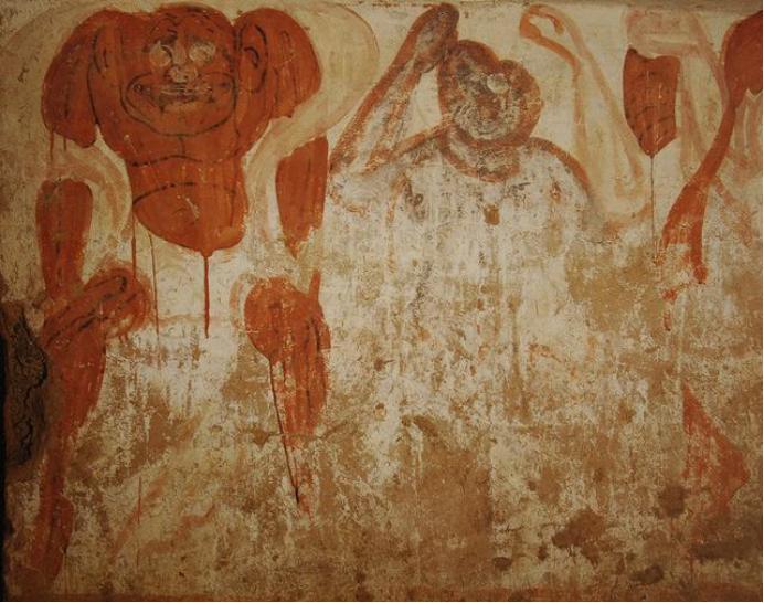 敦煌428窟介绍,敦煌329窟壁画飞天图