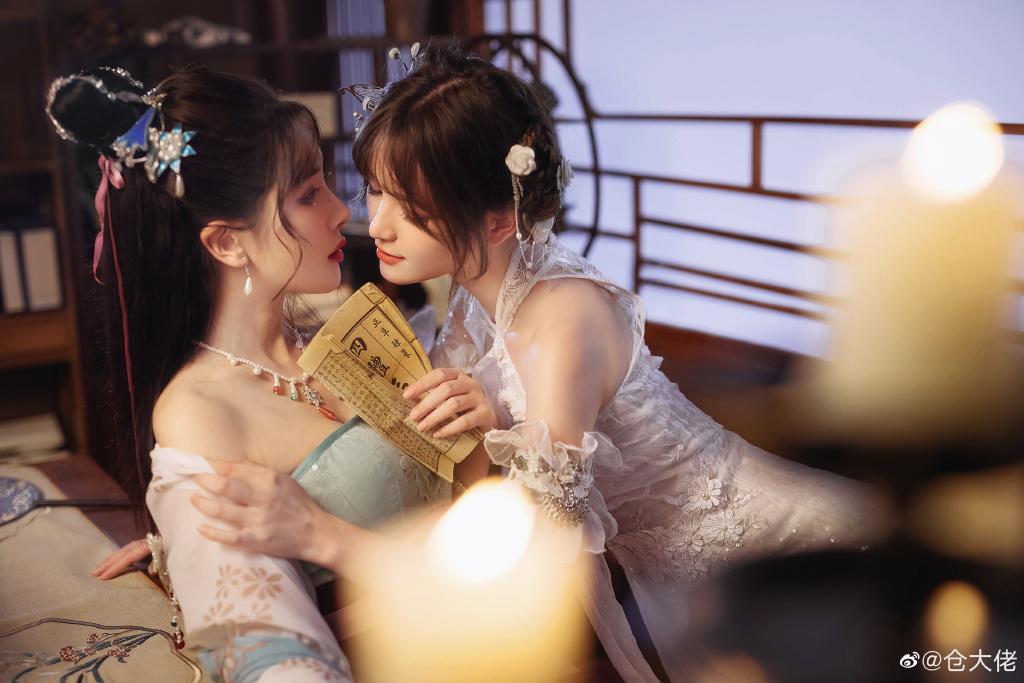 仙气十足的嫦娥cos,汉服cos少女