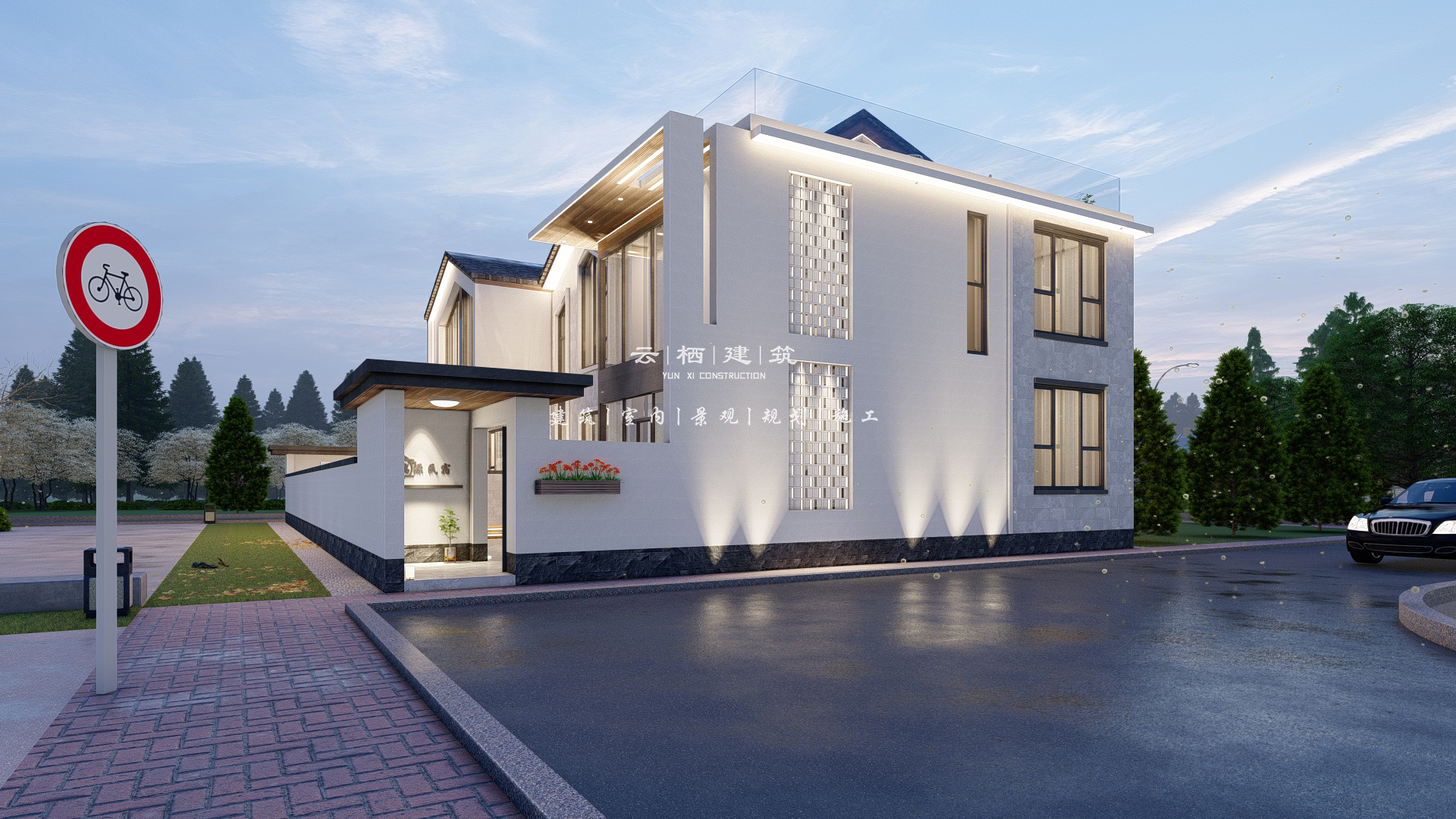 兄弟双拼别墅高大尚,9米开间兄弟双拼房实景图