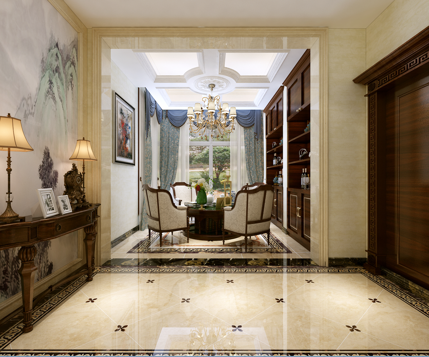 百合御都130平装修效果图,张店绿城140平米装修效果图