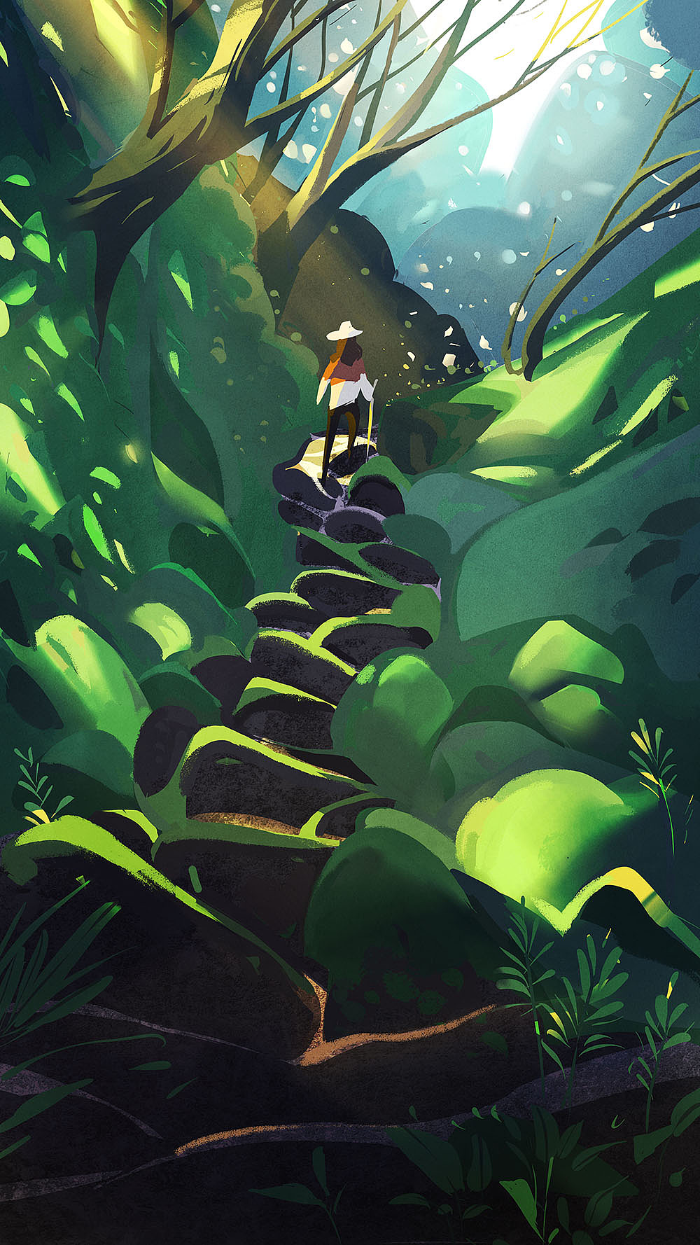 两个人的旅行,两个人的插画