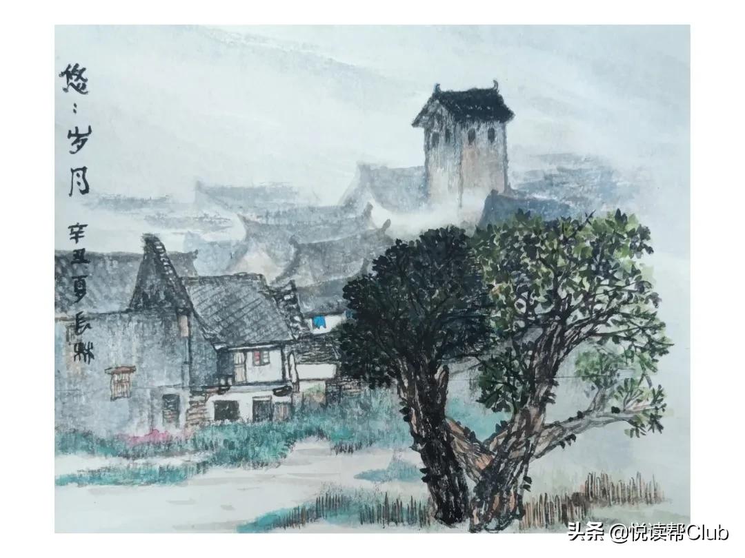 画家笔下的偏岩古镇,一位画家笔下的美丽乡愁