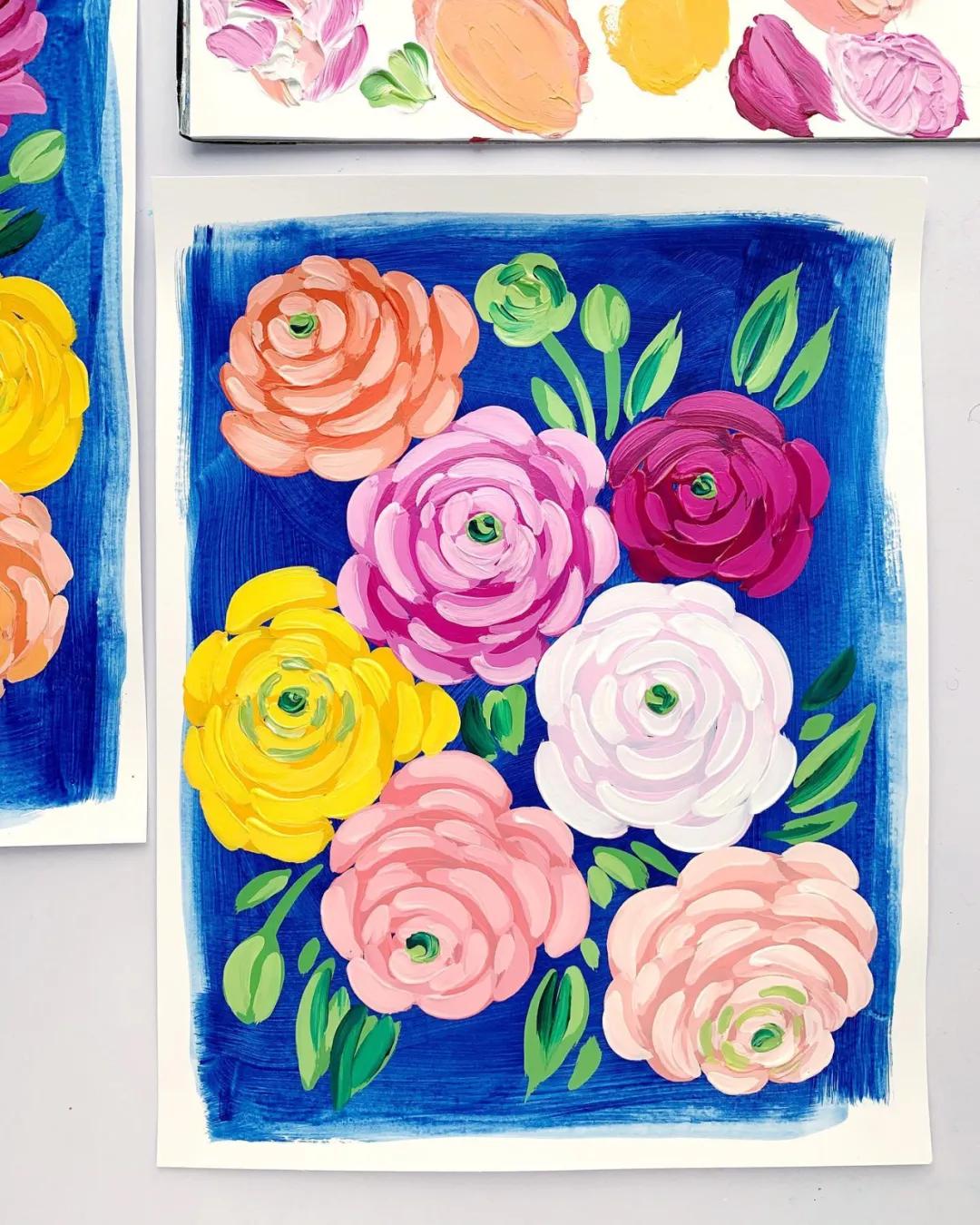 美术创意画幼儿丙烯平涂画,丙烯平涂的正确方法图解