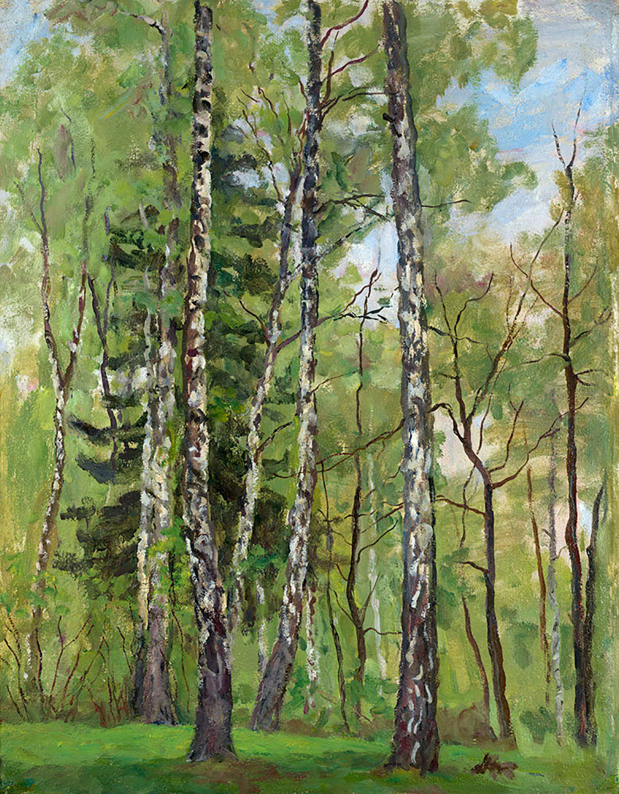 俄罗斯森林诗人油画,俄罗斯森林仙女