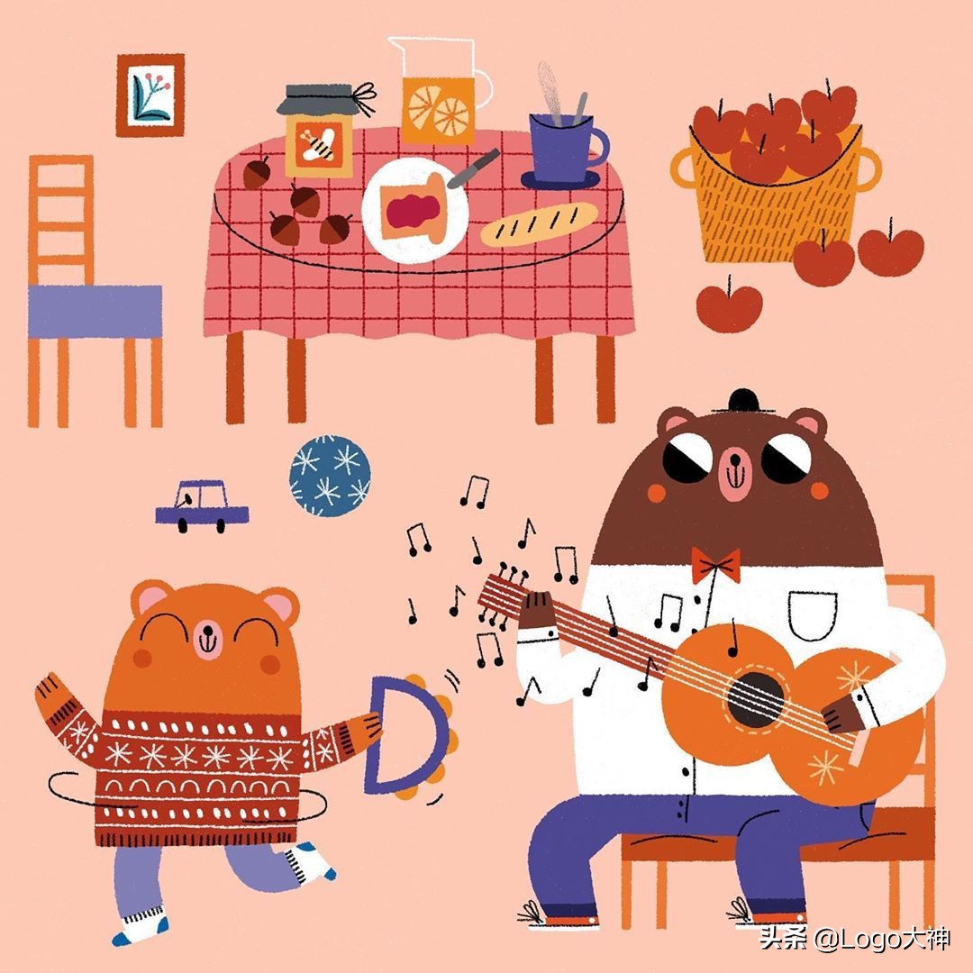 一组插画,一组手绘唯美插画