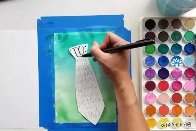 父亲节礼物手工教程使用白色的纸,8-12岁父亲节手工礼物卡纸