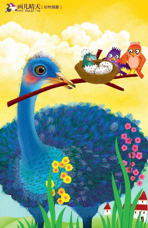 唯美插画壁纸动物,简单又漂亮的动物插画