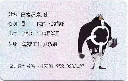 当动漫人物也有身份证,假如动漫人物来到现实