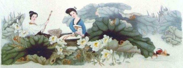 江南汉乐府的莲叶长什么样的,江南汉乐府鱼在莲叶间的情形