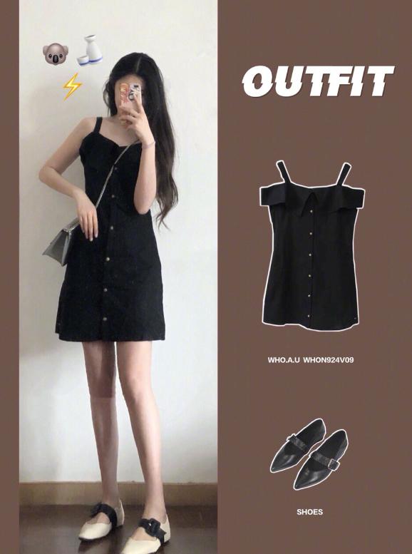 25岁之后更要打扮！黑色短裤+白T恤显出细腰大长腿，少女心满满