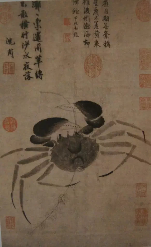 名家笔下的螃蟹诱人极了,中国名家笔下的螃蟹