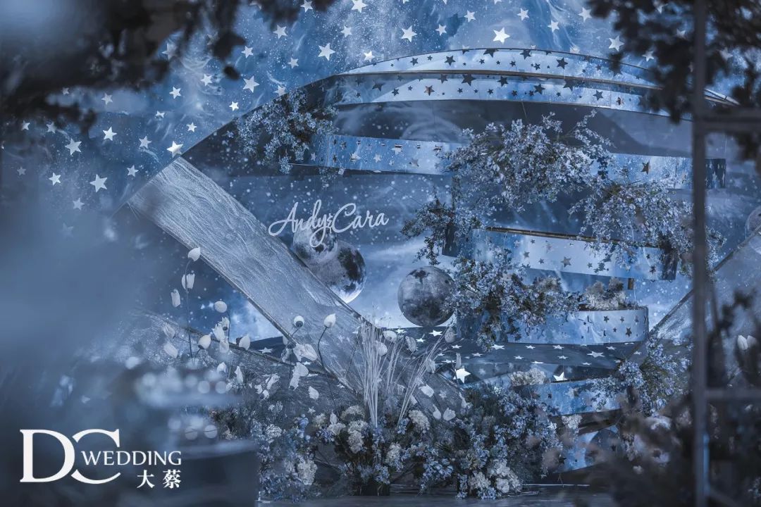 婚礼梦幻星空风格,韩式星空主题婚礼元素设计