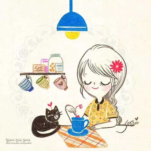 彩铅画古风人物简笔画,彩铅荷花简笔画几分钟就能学会