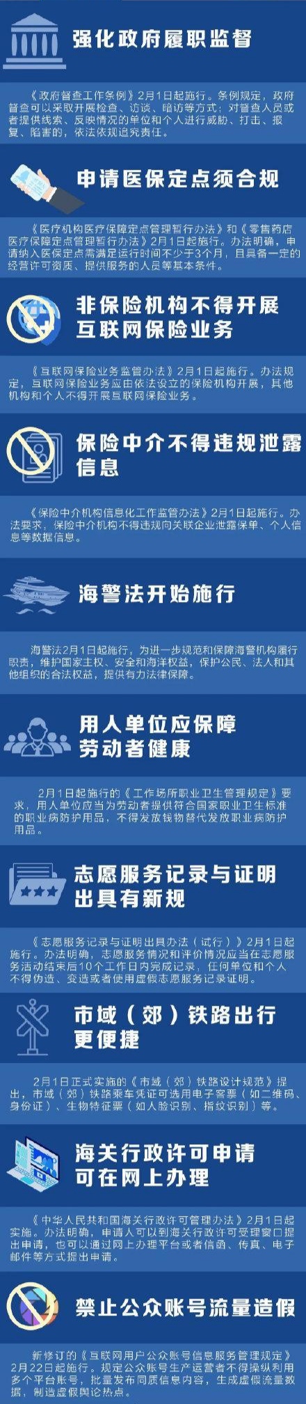 2月新规来了,2月起实施哪些新规
