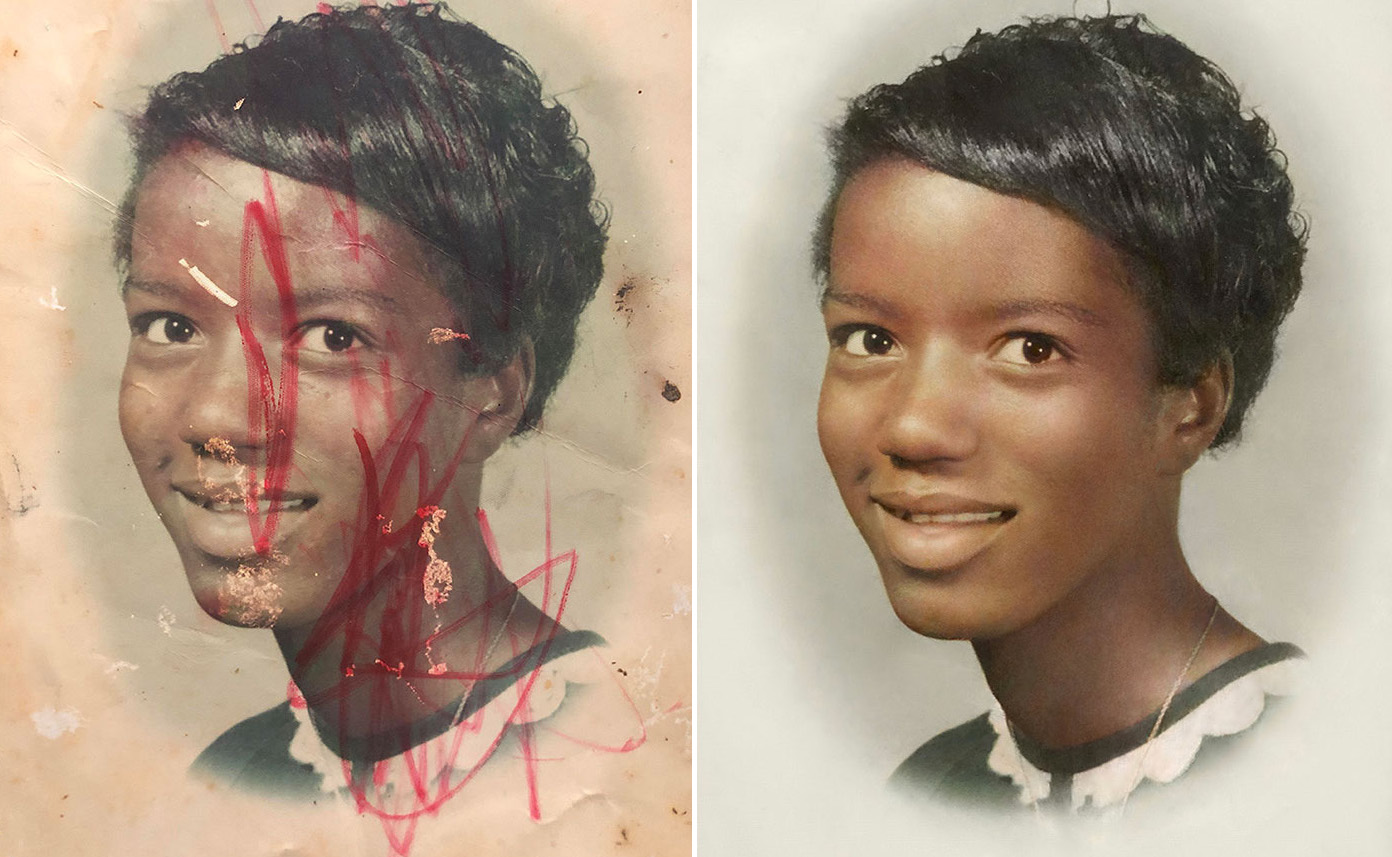 破损严重的老照片修复ps教程,高清修复老照片ps