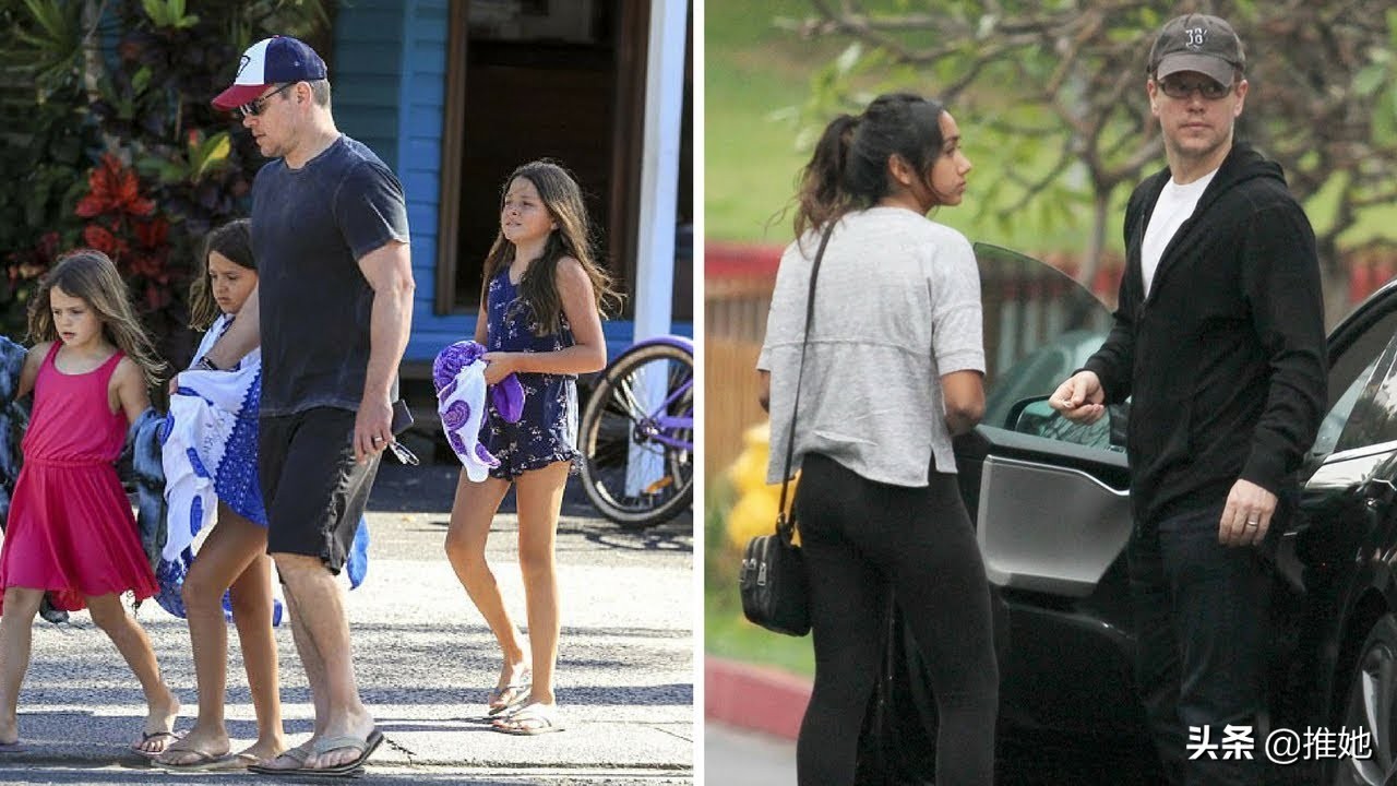 马特达蒙携妻参加威尼斯电影节,马特达蒙全家