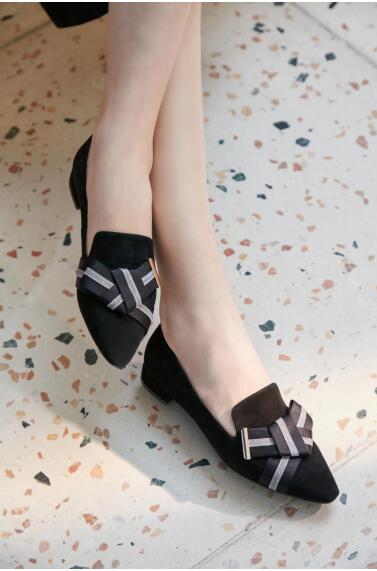 真美诗2024新款复古水钻牛皮,真美诗英伦风单鞋