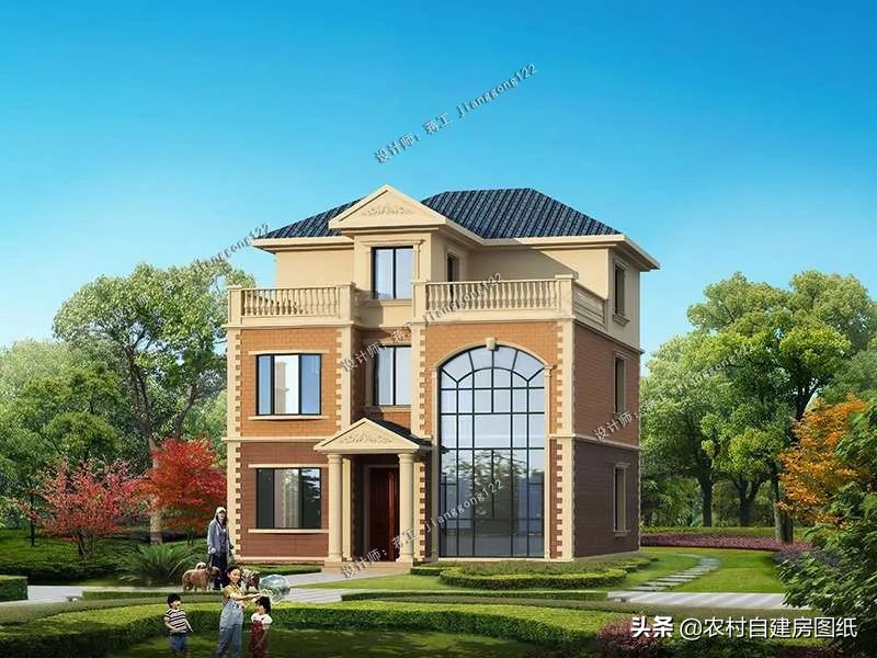 农村三层别墅图片大全带大露台,农村最简单的三层别墅带露台