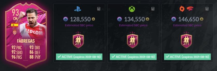 FIFA21粉卡马丁斯,法布雷加斯SBC作业,最新粉卡活动