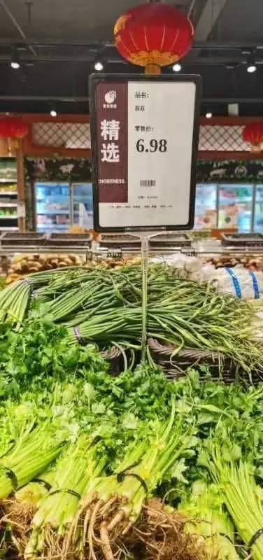 河南超市蒜苔458一斤,河南超市45.8元一斤的蒜苔