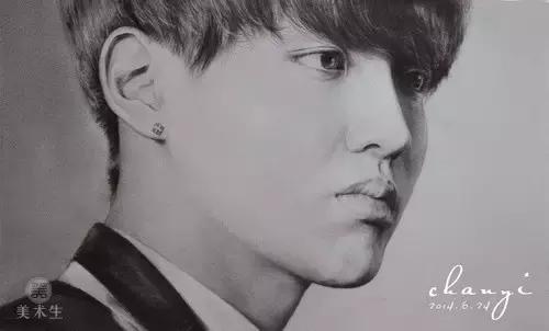 明星素描图片大全大图,画明星素描视频教程