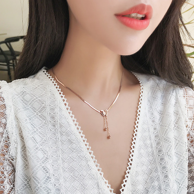 项链轻奢小众高级感锁骨金,时尚锁骨链高级感项链毛衣链