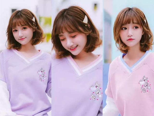 圆脸内扣发型女2021流行发型减龄,圆脸黑色短发内扣发型