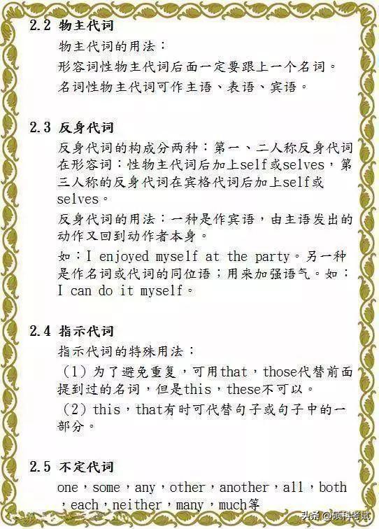 英语老师熬夜整理,熬夜整理初中7-9年级英语语法大全