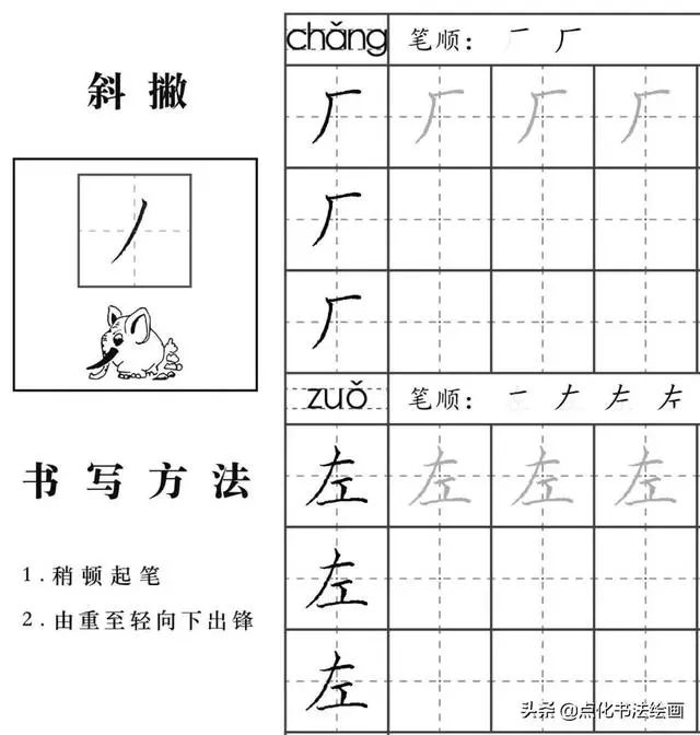硬笔楷书入门教程,硬笔草书入门教学