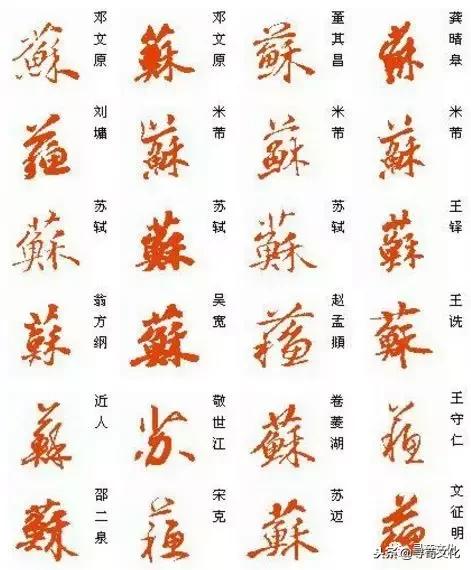 鑻忕殑濮撴皬瀛椾綋,鐢ㄦ眽瀛楁枃鍖栫煡璇嗗垎鏋愯嫃杩欎釜濮撴皬