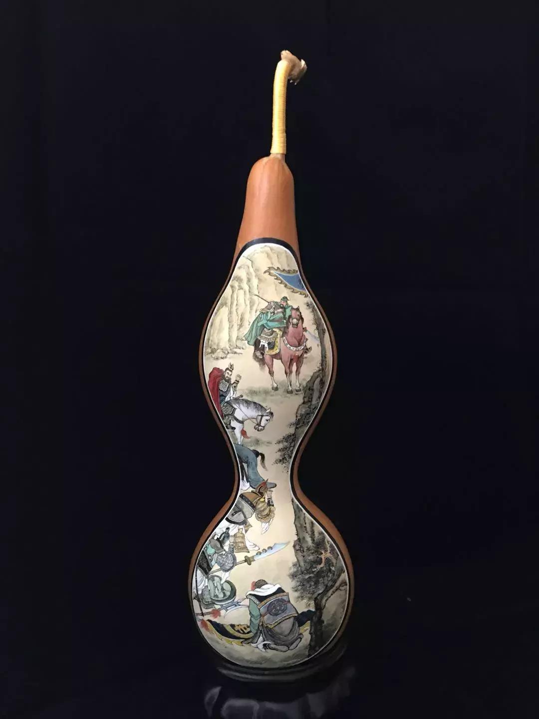 五福临门葫芦工笔,中国工笔画葫芦