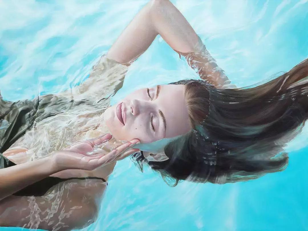 他画了一波美人，笔触精致，活色生香